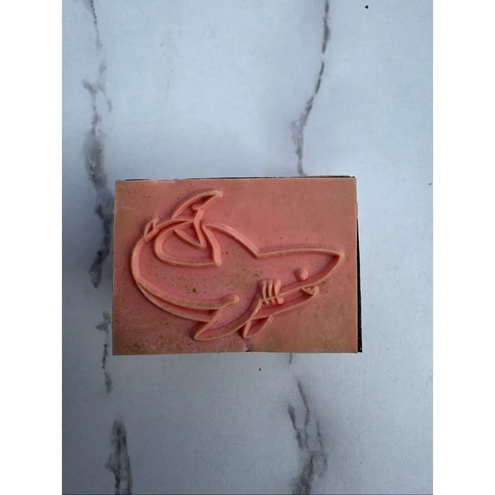 Cartoon Shark Rubber Stamp